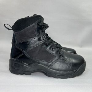 5.11 Tactical ATAC 2.0 Boots Mens Size 9 Black Leather 6" Size Zip Tactical Boot